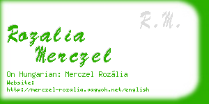rozalia merczel business card