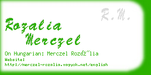 rozalia merczel business card